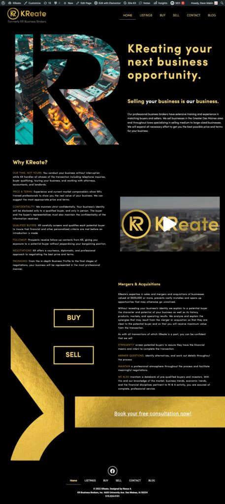 Kreate's After Website redesign photo